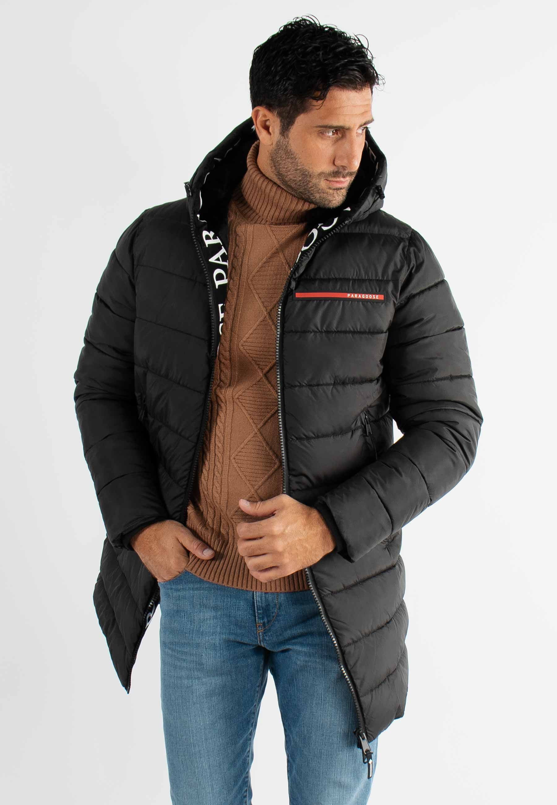 Doudoune mi-longue homme paragoose noir olivier