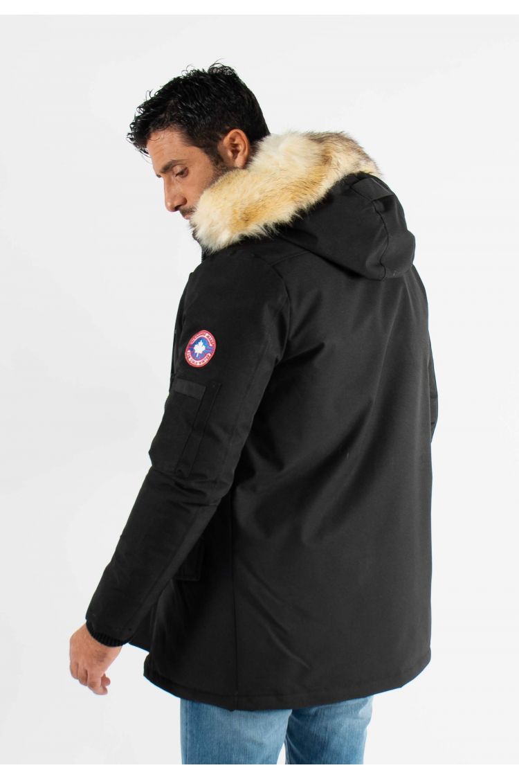 Doudoune mi-longue paragoose noir curling