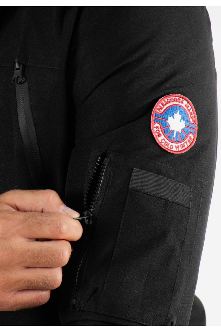 Doudoune mi-longue paragoose noir curling