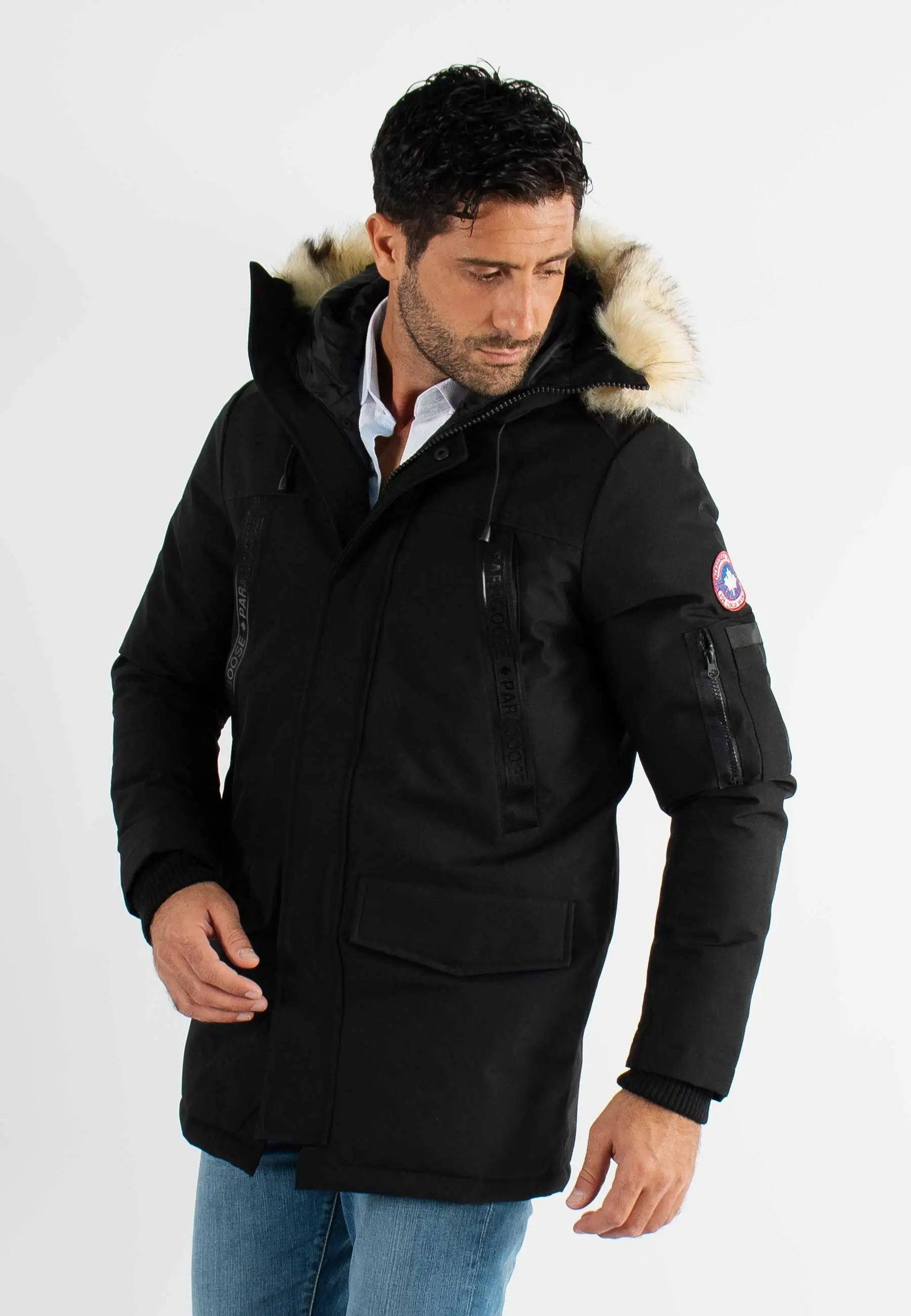 Doudoune courte paragoose noir davos