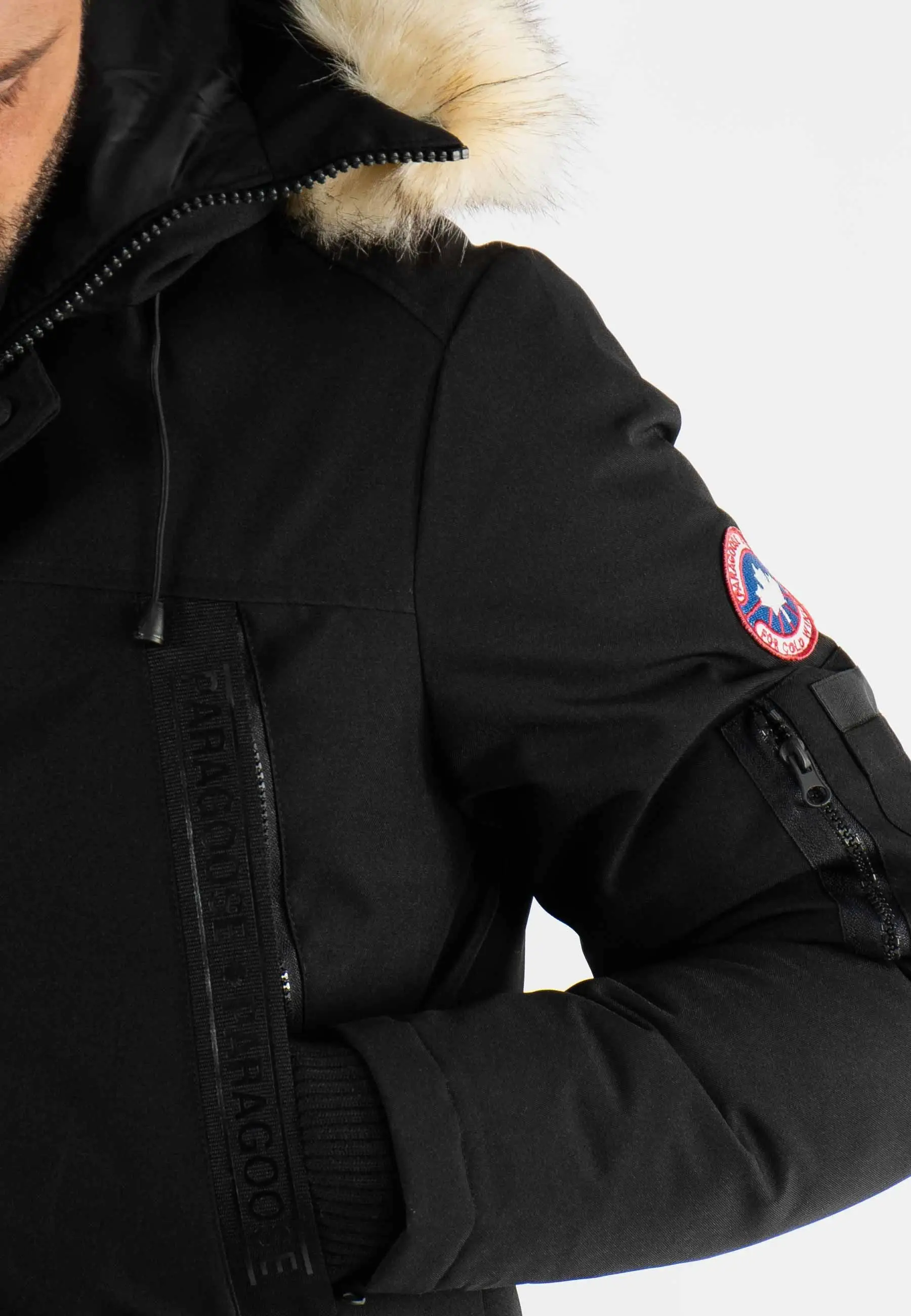 Doudoune courte paragoose noir davos