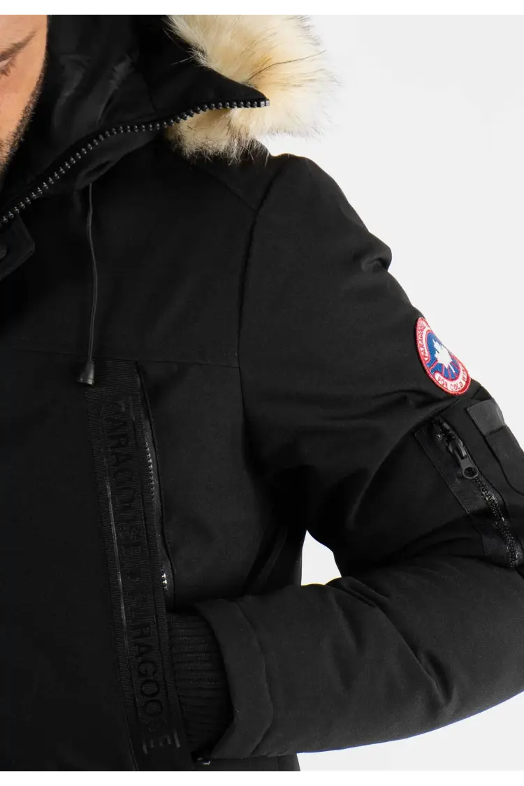 Doudoune courte paragoose noir davos