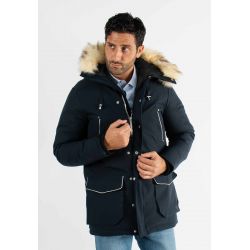 Doudoune col fourrure discount homme