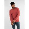 Pull rouge vintage cashemere avec col V