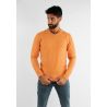 Pull orange cashemere avec col V