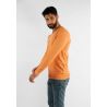 Pull orange cashemere avec col V