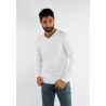 Pull blanc cashemere avec col V