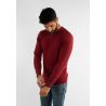 Pull bordeaux cashemere avec col V