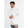 Pull col roulé blanc en cashemere unicolore