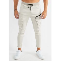 Pantalon cargo multi-poches beige