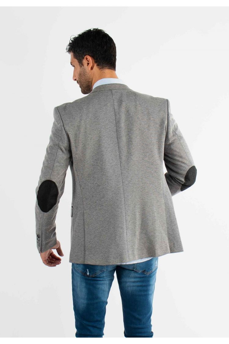 Blazer gris avec liserait noir sur poche