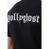 T-shirt noir avec impression sur col hollyghost