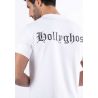 T-shirt blanc avec impression sur col hollyghost