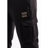 Pantalon cargo noir avec imprimé caoutchouc hollyghost