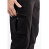 Pantalon cargo noir avec imprimé caoutchouc hollyghost