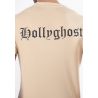 T-shirt beige avec impression sur col hollyghost