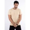 T-shirt beige avec impression sur col hollyghost