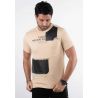 T-shirt beige avec imprimés hollyghost