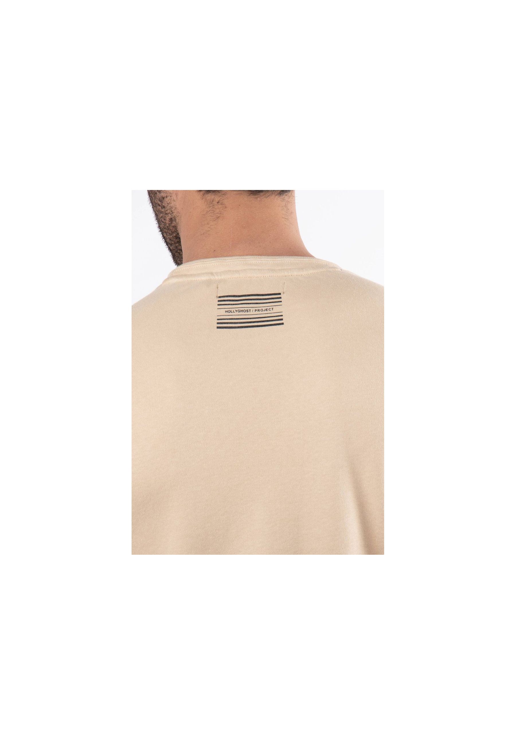 T-shirt beige manches longues hollyghost