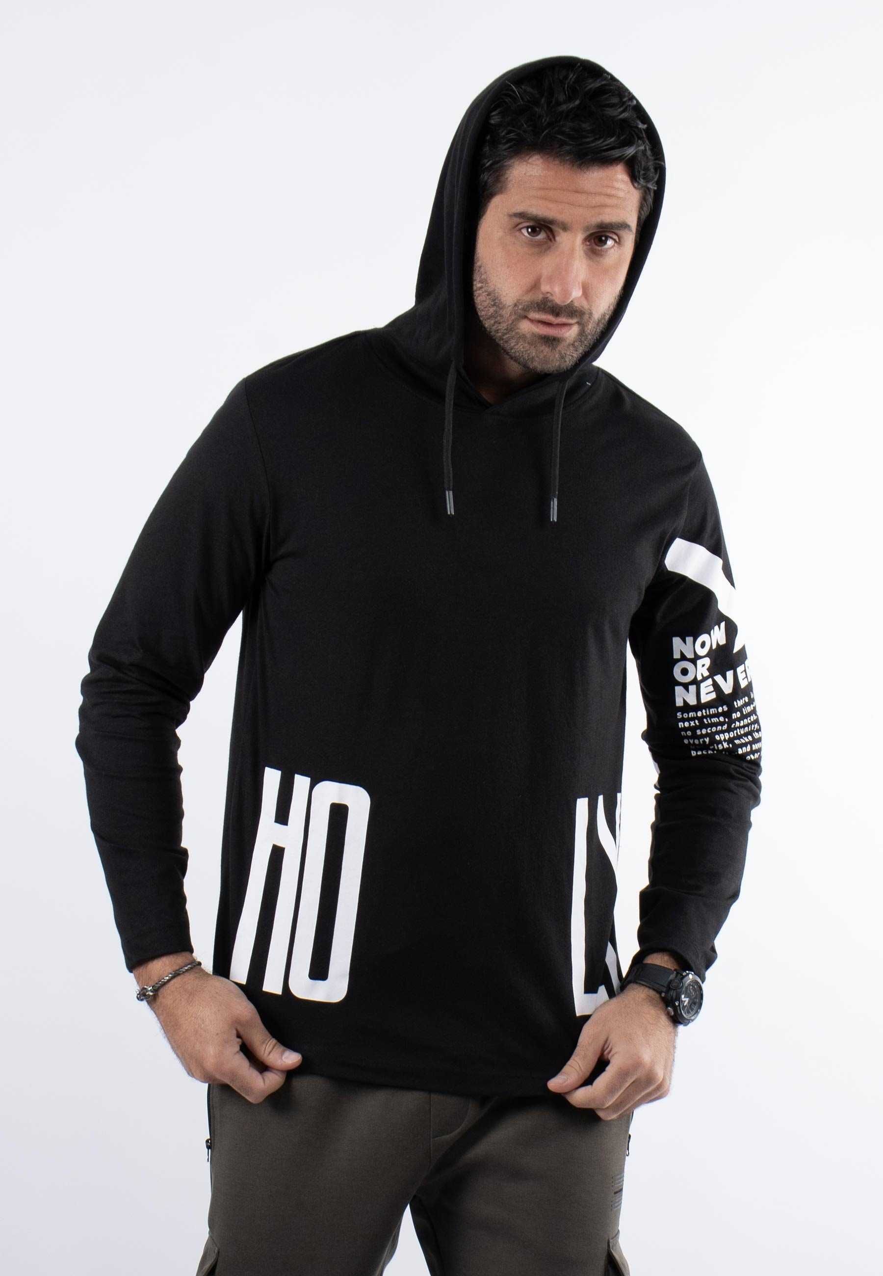 Sweat noir blanc hollyghost