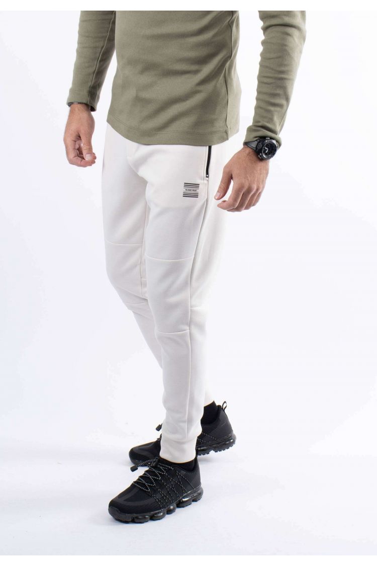 Pantalon jogging blanc avec imprimé caoutchouc hollyghost