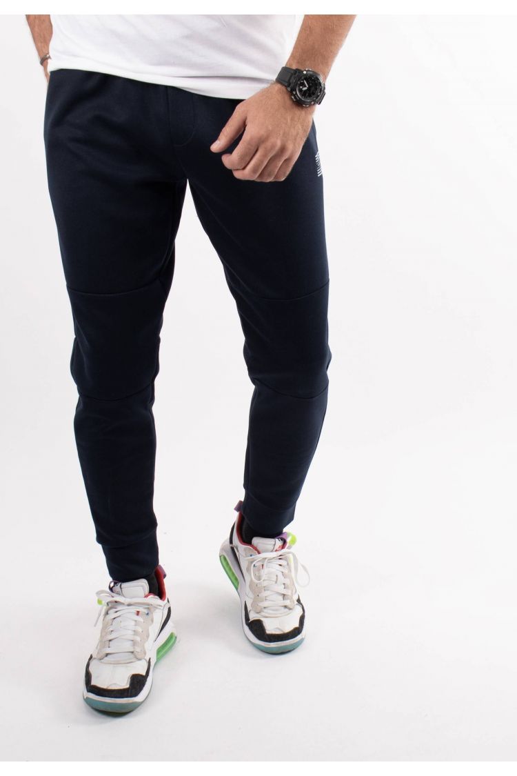 Pantalon jogging navy avec imprimé caoutchouc hollyghost
