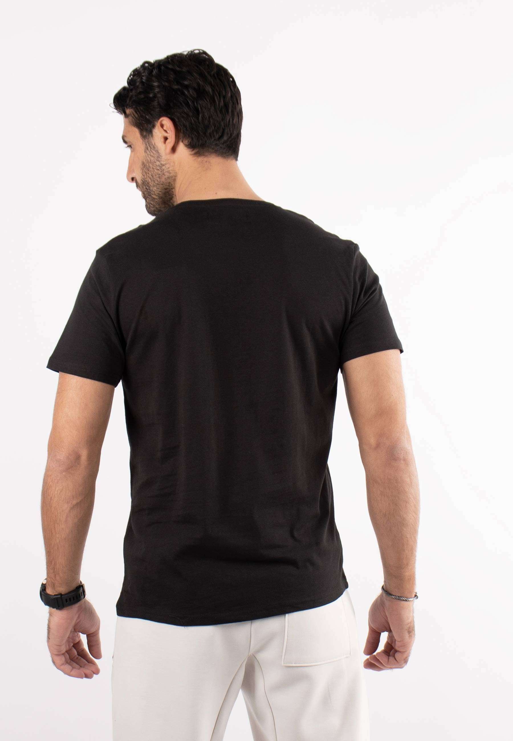 T-shirt noir avec logo hollyghost