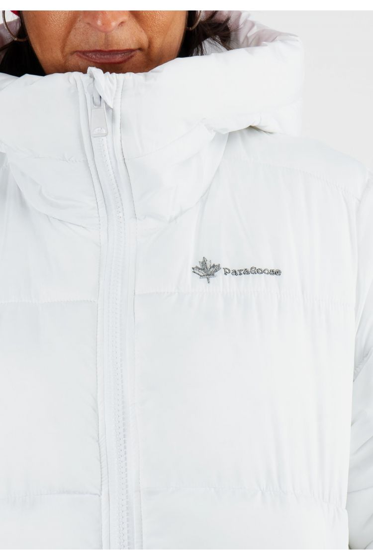 Doudoune mi-longue blanche femme paragoose olga
