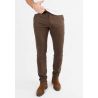 Pantalon chino marron slim