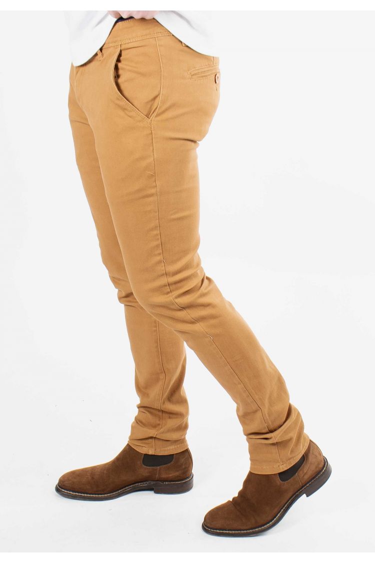 Pantalon chino camel slim