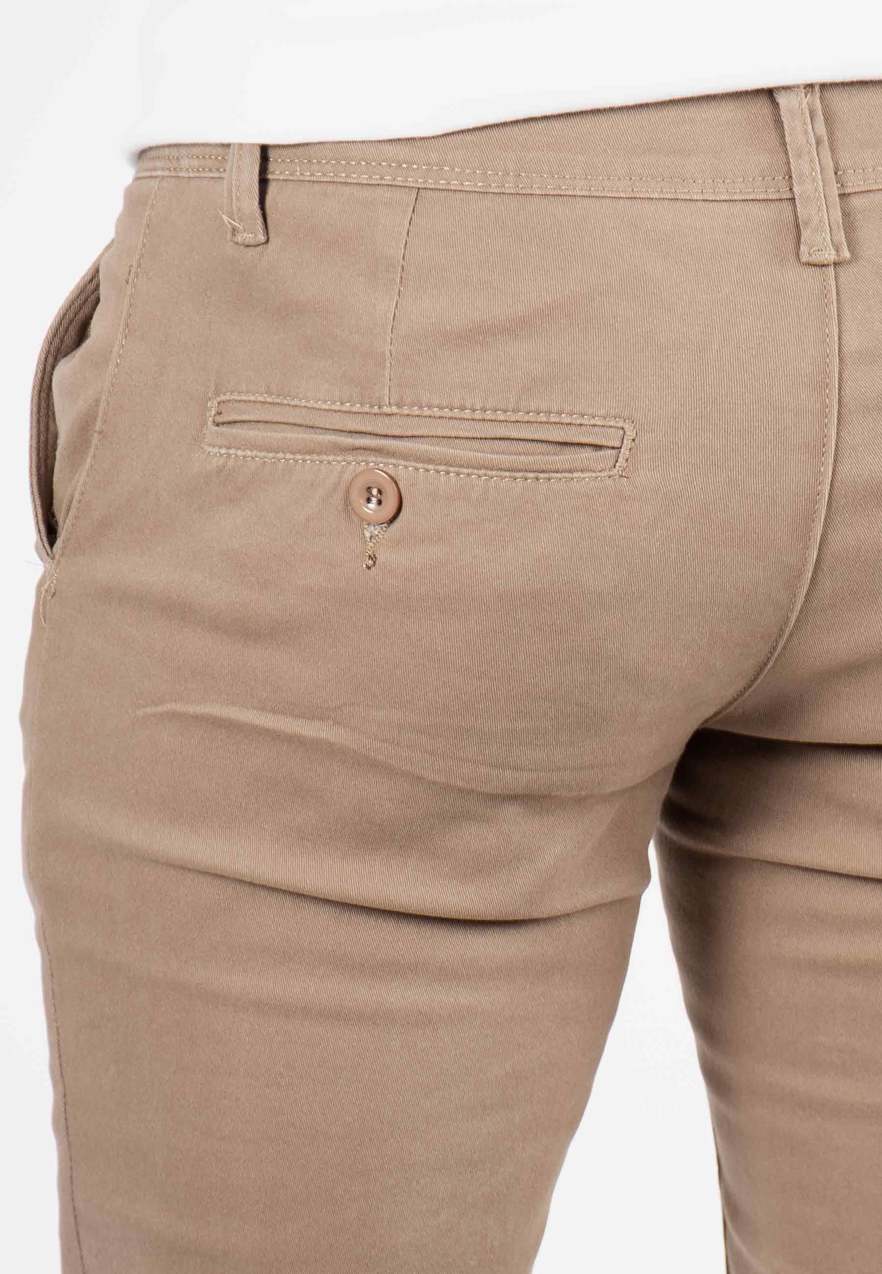 Pantalon chino taupe slim