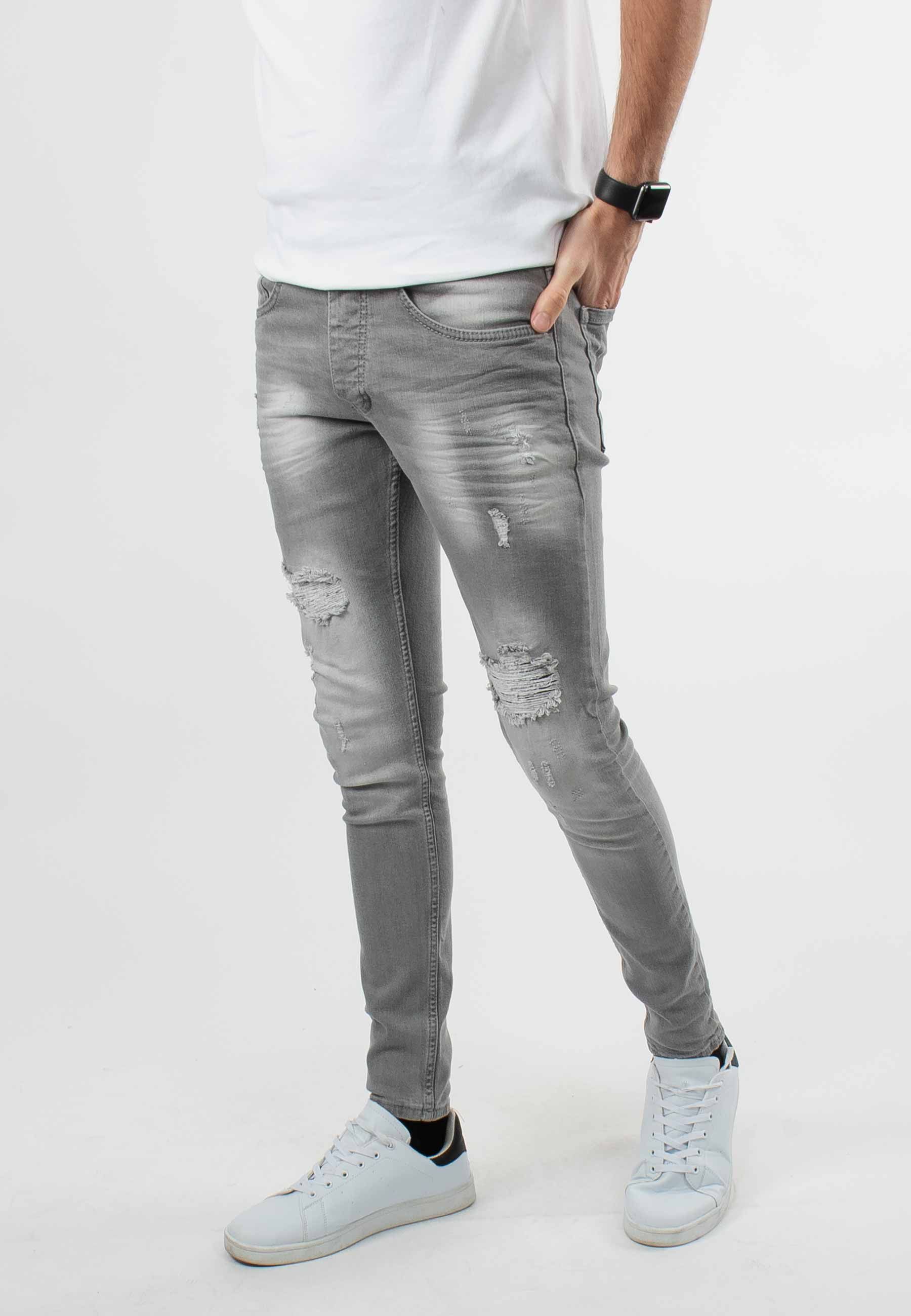 Jean skinny gris