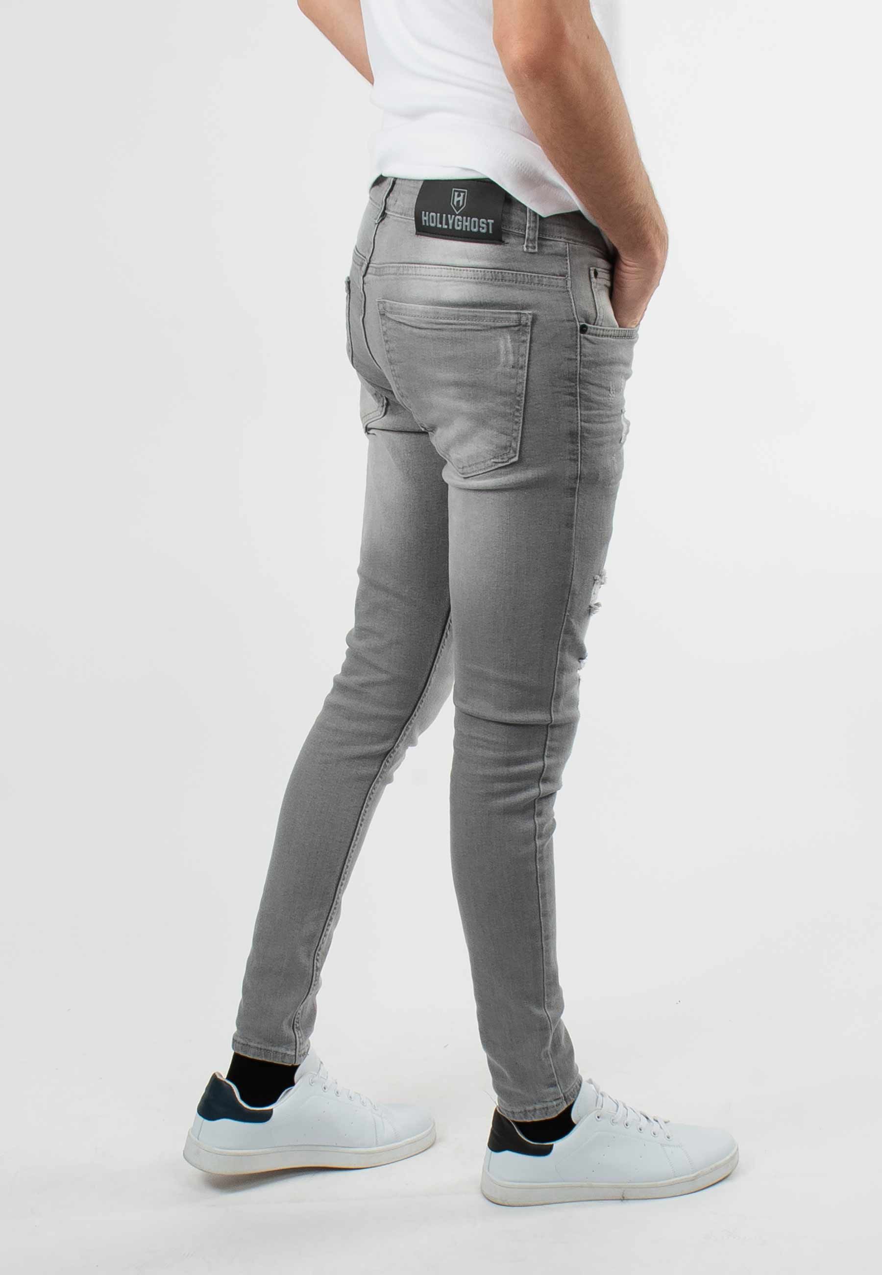 Jean skinny gris