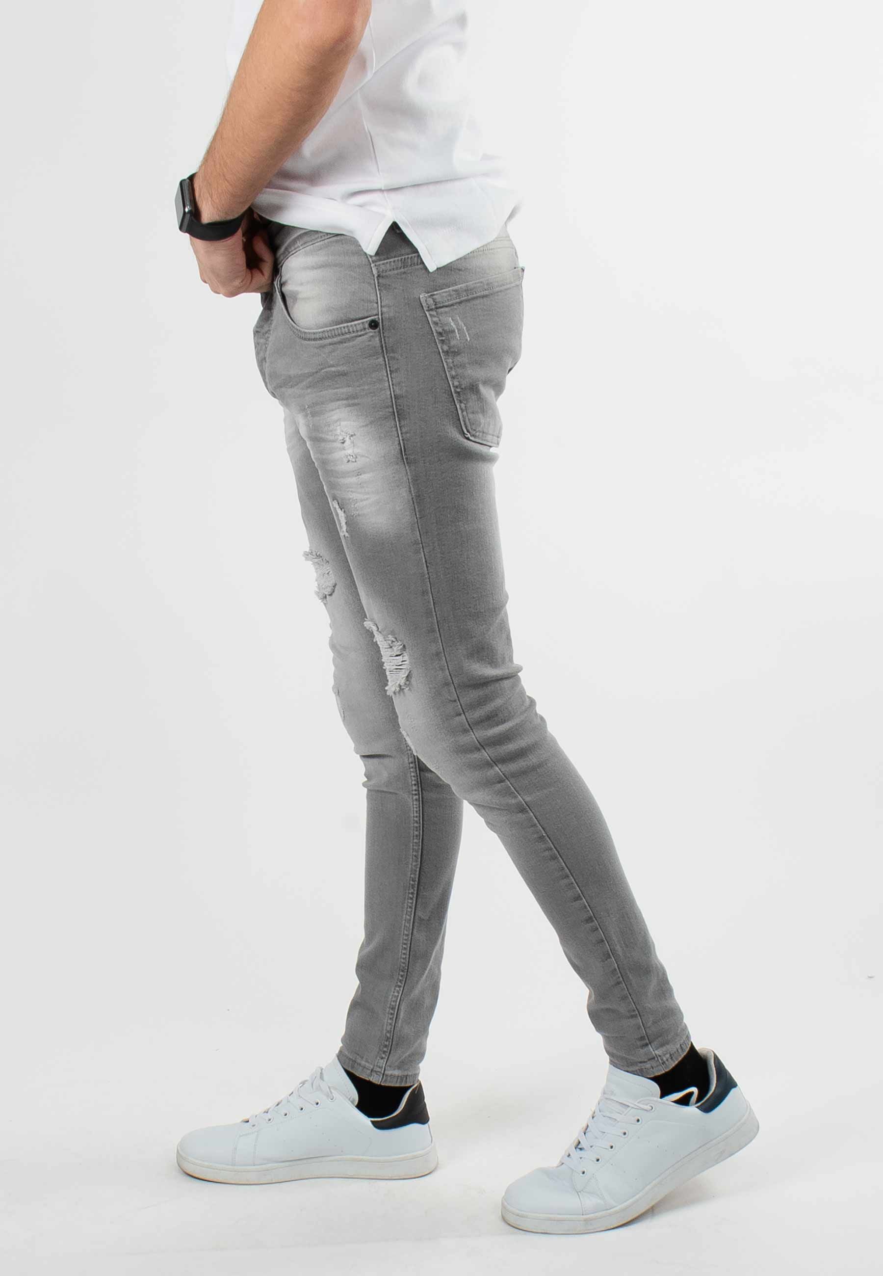 Jean skinny gris