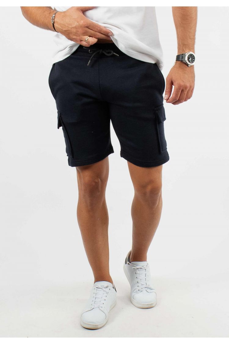 Short cargo multi-poches navy