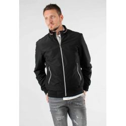 Blouson léger noir avec col...