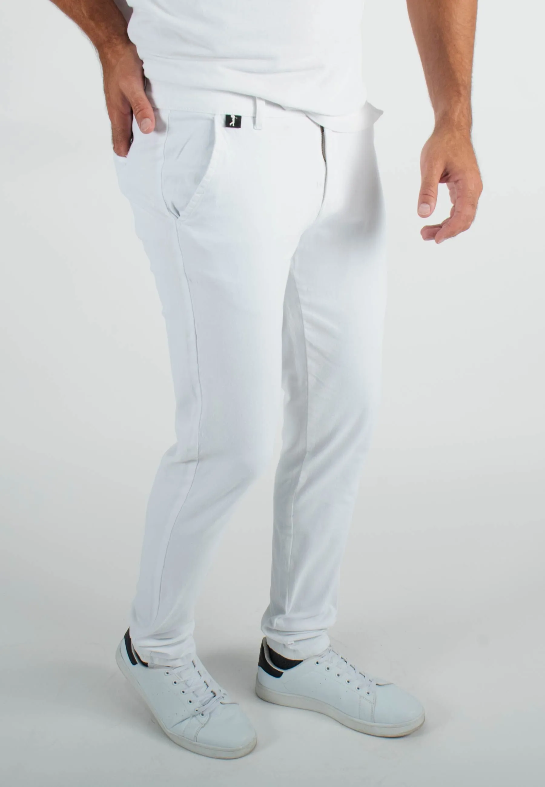 Pantalon chino blanc Slim
