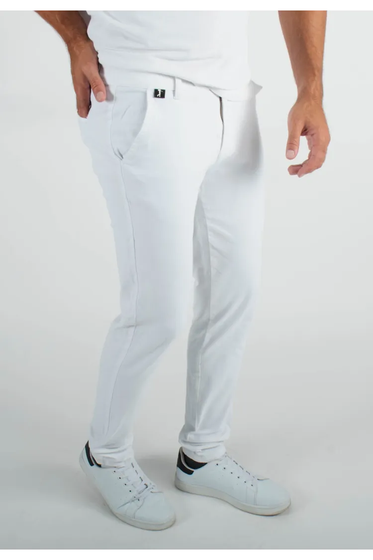 Pantalon chino blanc Slim