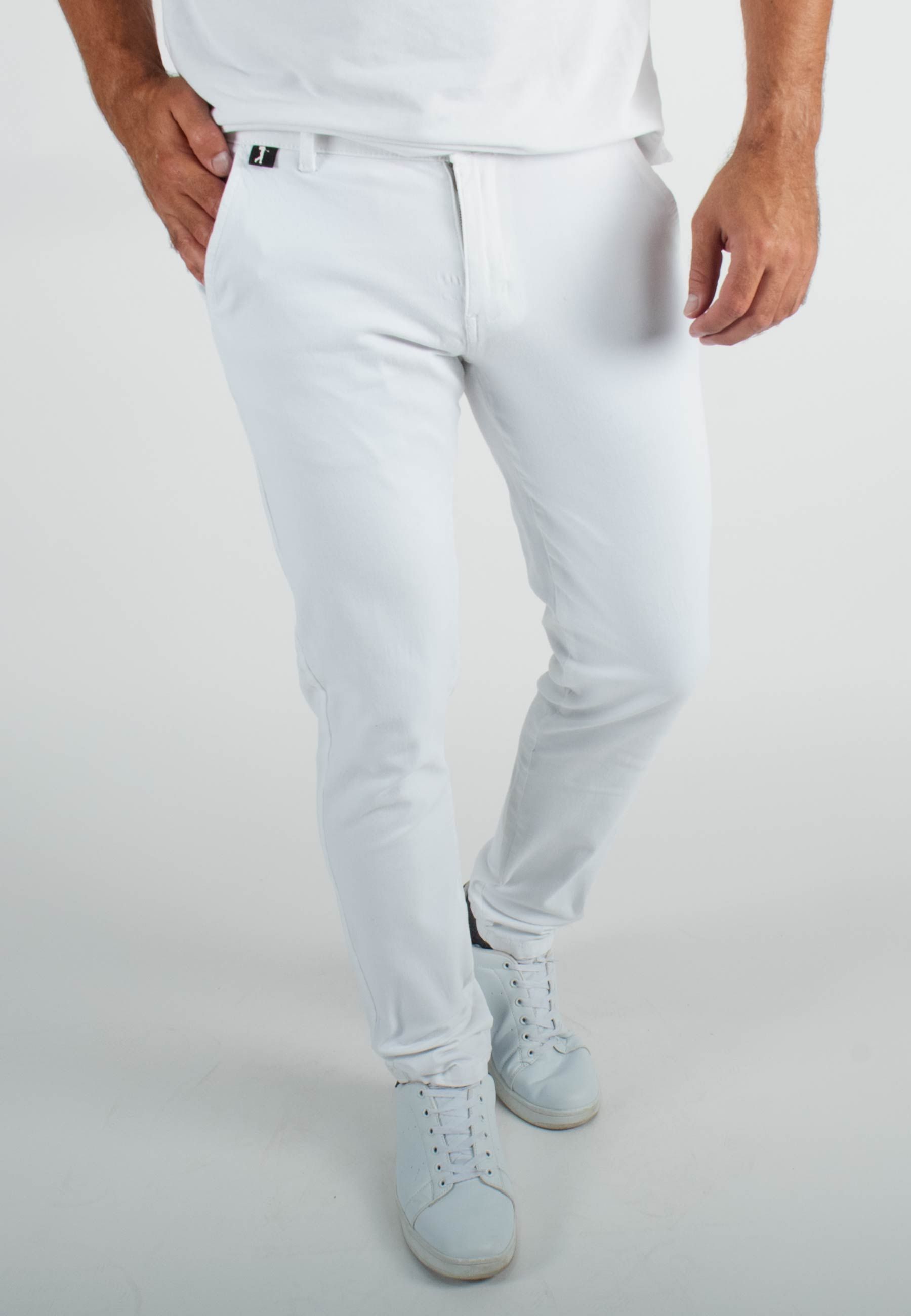 Pantalon chino blanc Slim