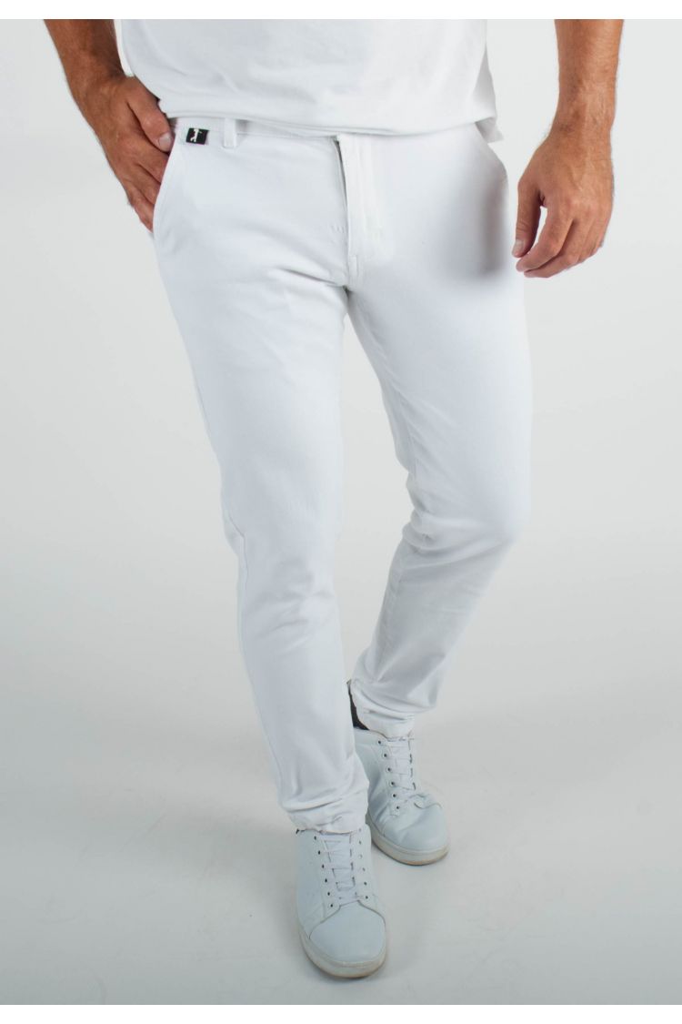 Pantalon chino blanc Slim