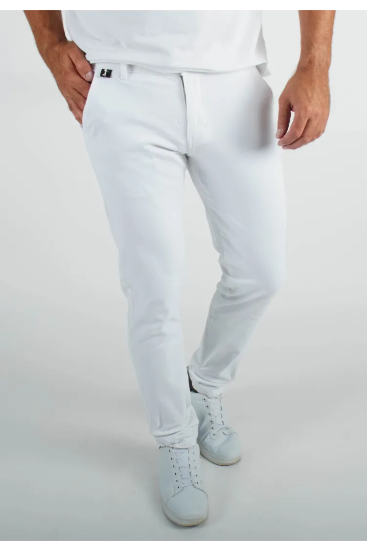 Pantalon chino blanc Slim