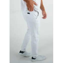 Pantalon chino blanc Slim