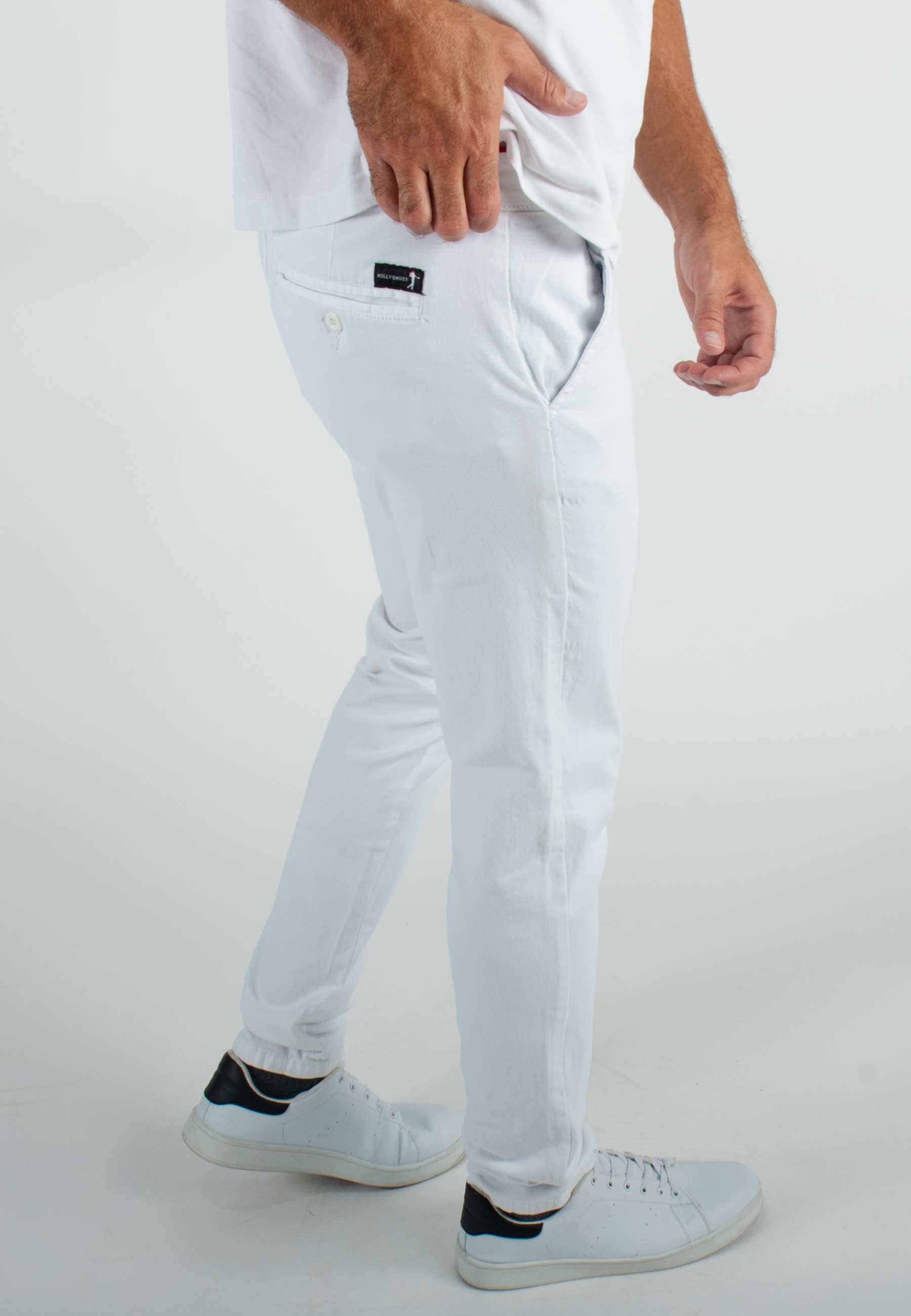 Pantalon chino blanc Slim