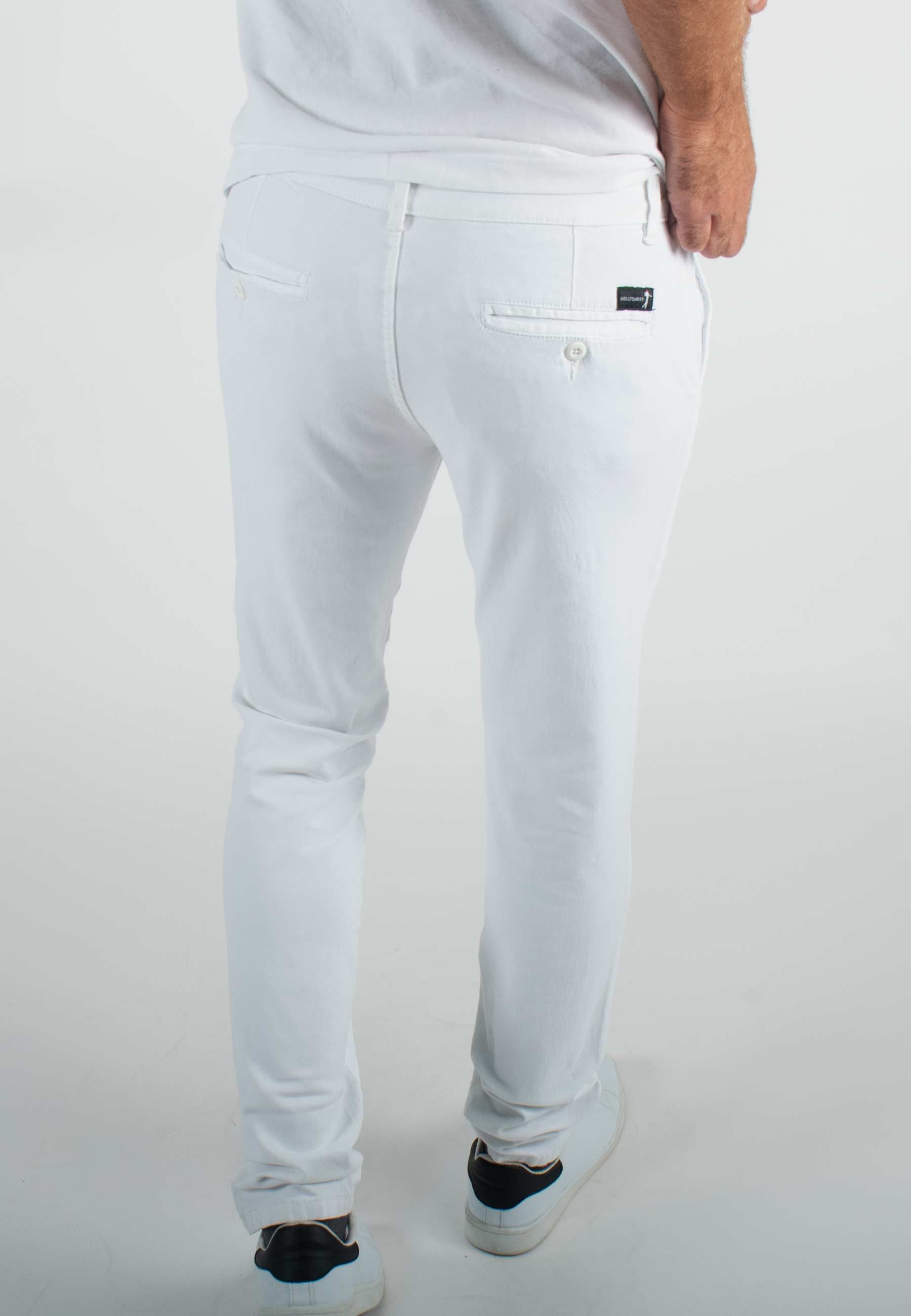 Pantalon chino blanc Slim