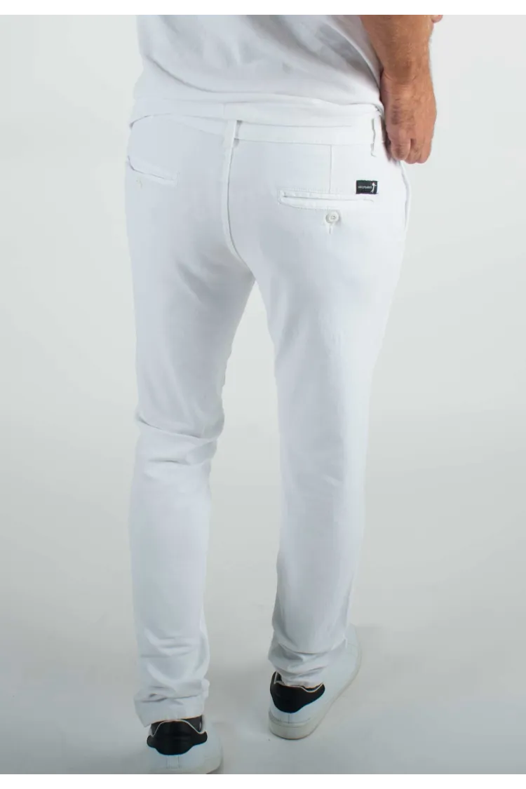 Pantalon chino blanc Slim