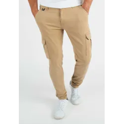 Pantalon cargo camel Slim