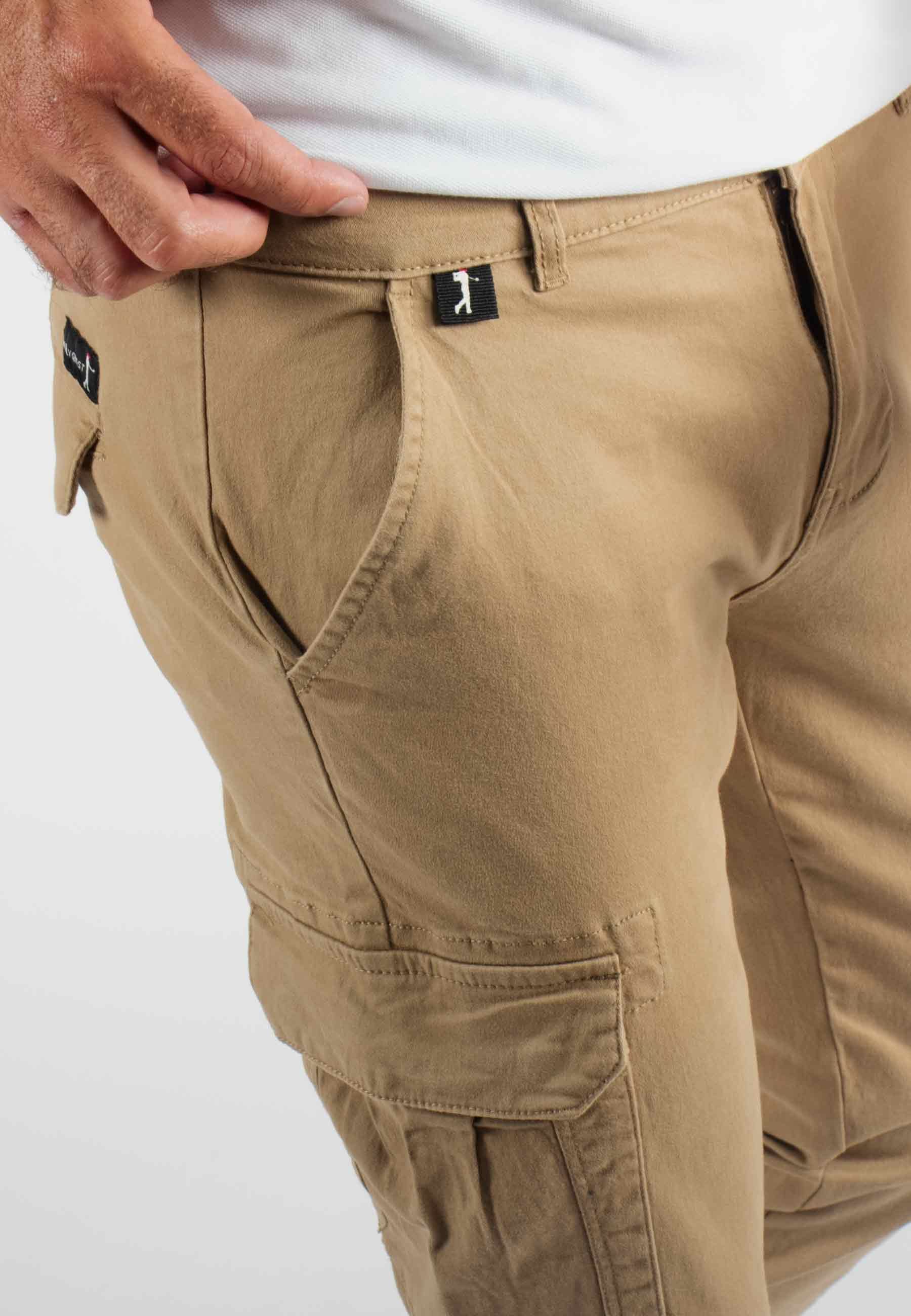 Pantalon cargo camel Slim