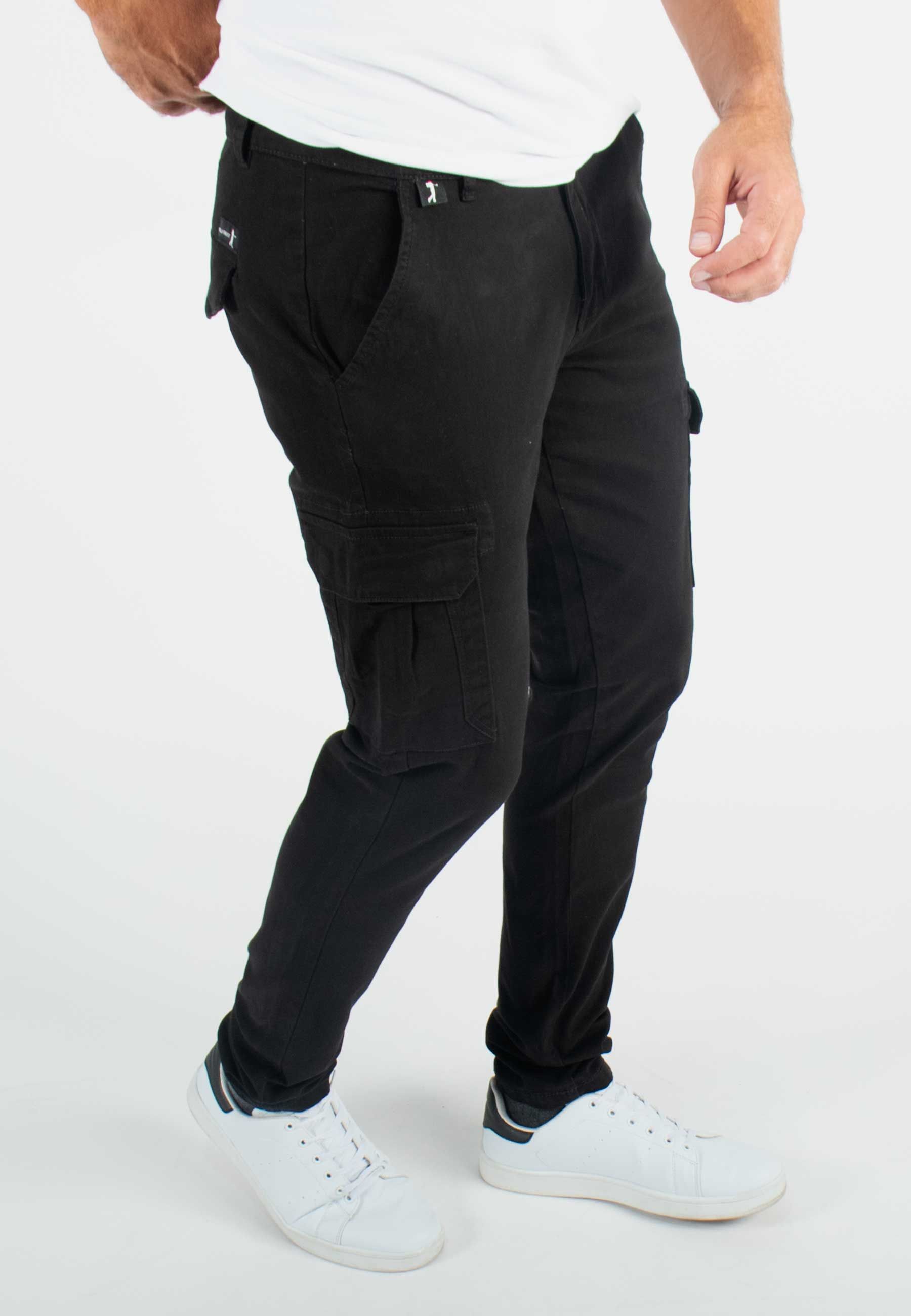 Pantalon cargo noir Slim