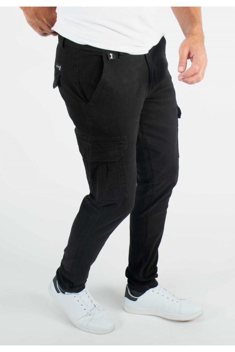 Pantalon cargo noir Slim