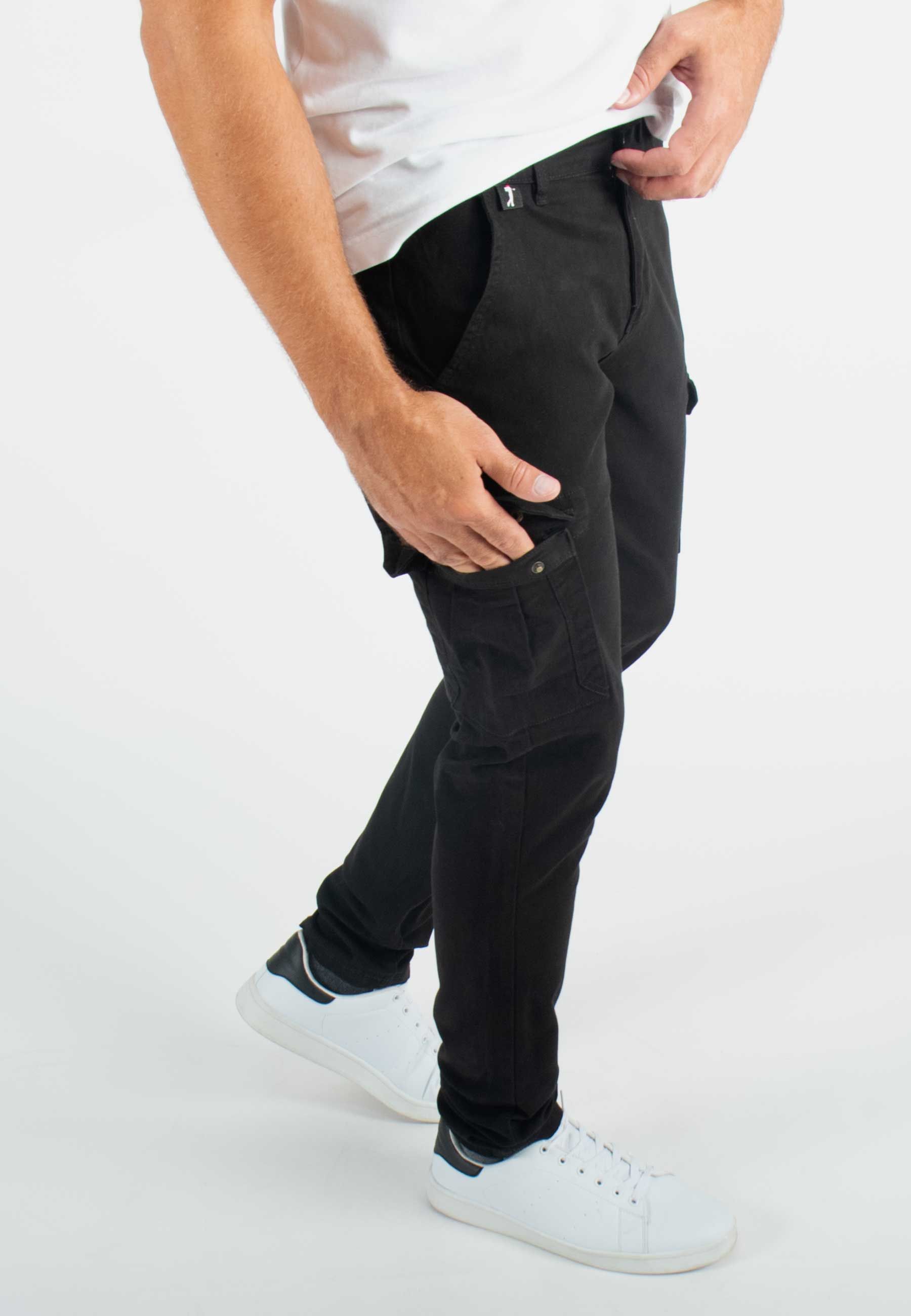 Pantalon cargo noir Slim